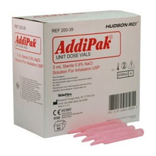 Addipak Prefilled Vials 3mL Normal Saline Angel Medical Supply