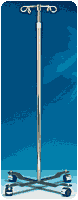 Iv Pole, Four Hooks, Four Wheels, Adjustable Hght