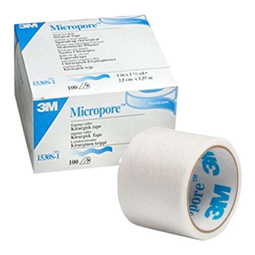 Micropore Single Use Hypoallergenic Paper Surgical Tape 1 x 1.5 yds.